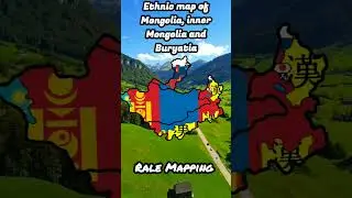 ethnic map of Mongolia,inner Mongolia and Buryatia