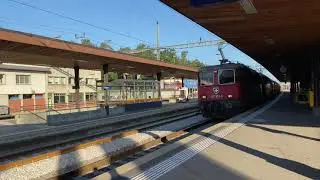 Swiss Rail Traffic Re 421 374 & Re 420 272 mit Weiacher Kiesg&uuml;terzug in B&uuml;lach