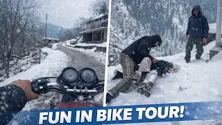. Frozen Roads, Crazy Memories ❄️ | Bike Ride in Snow 