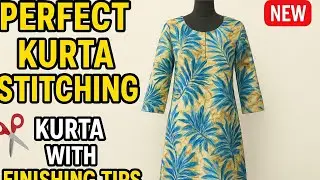 Perfect Kurta Stitching Tutorial | Finishing Tricks & Tips in Hindi || full tutorial #tips #tricks 