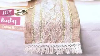 DIY No-Sew Burlap Table Runner