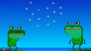 Frogs.Happy Birthday ecard.Singing Cartoons ecard.