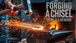 Forging a Chisel from an Old Bearing