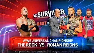 The Rock vs. Tribal Chief Roman Reigns | Universal Championship Full Match | WWE 2K22