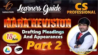 MAHAREVISION PART 2 DRAFTING | CS PROFESSIONAL | JUNE 2021 | MARATHON | CS ANKUSH BANSAL | NEW | OLD