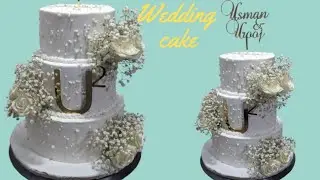 How to make a 3 tier white vintage wedding cake with butter cream 
