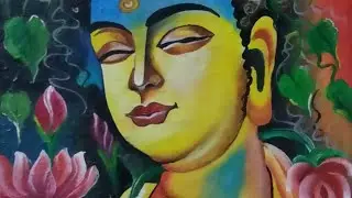 Buddha Texture Painting | Texture Painting on Canvas | Buddha Canvas Painting