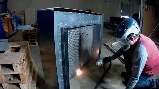 Laser Blasting A Custom Fabricated Fireplace Mantel