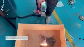 200w pulse laser cleaner vs. 3000w continuous laser cleaner cleaning on wood