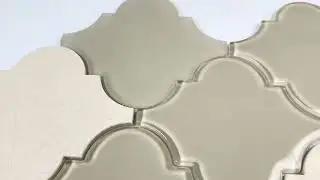 Adria Beige Arabesque Lantern Glass and Marble Mosaic Tile