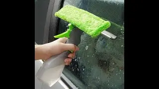 TOPHAVEN 3 in 1 Plastic Easy Glass Spray Type Cleaning Brush