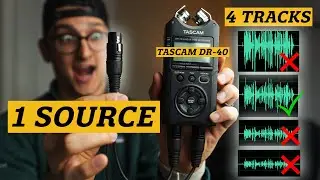 Tascam DR-40 HACK | Запись 4 аудиодорожек с одного источника