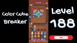 Color Cube Breaker Level 188 Gameplay 🎮 | Smash Cubes Puzzle Game | Go Answer