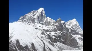 Sweeping views of 8000m peaks from Nangkartshang Peak acclimatization hike from Dingboche.