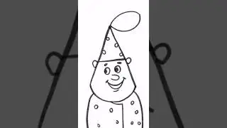 Can You Believe This Clown is Made from the Letter A? 🎨🤡 #Shorts #kids