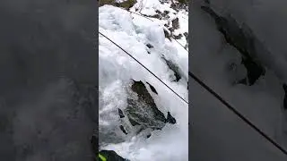 The inside of this frozen waterfall is MAGICAL!