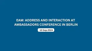 EAM: Address and interaction at Ambassadors Conference in Berlin (September 10, 2024)
