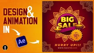 Sale Motion Banner for Diwali | Design & Animation in After Effect HINDI  Urdu Tutorial #AfterEffect