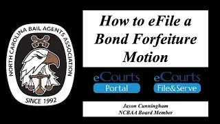 eFiling a Bond Forfeiture in North Carolina eCourts