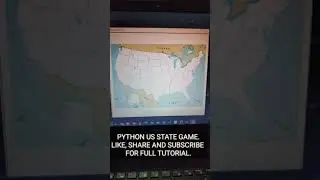 HOW TO MAKE US STATES GAME WITH PYTHON TURTLE. 🐢🐢 #shorts #python #ytshorts