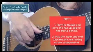 Perfect Free Stroke Part On Guitar Part2:  Nail Back Technique by Jamie Andreas/Guitar Principles