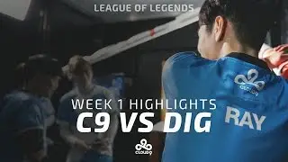 Cloud9 LoL - LCS Week 1 | Cloud9 vs Dignitas Highlights (2017)