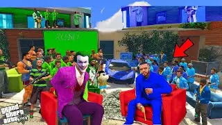 Shinchan Pinchan GREEN GANG vs Franklin BLUE GANG In GTA 5 | JOKER Joins GREEN GANG