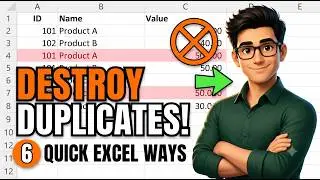 6 Ways to HANDLE Duplicates in Excel (Fast!)