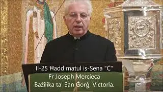 Il-25 Ħadd tas-Sena Ċ. Minn Fr Joseph Mercieca.
