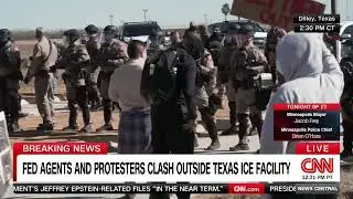 'Whoa!' CNN reporter jumps as feds clash with protesters outside detention center