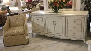 new classic white bedroom side table dresser and mirror #furniture 