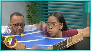 Neville Bell & Simone Clarke- Cooper Blow Football Challenge | TVJ Smile Jamaica