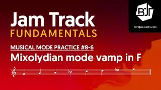F Mixolydian mode vamp Jam Track - BJTF #8-6