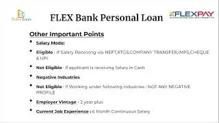 FlexPay Personal loan Policy in English