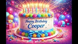 Happy Birthday Cooper 🎉 | Beautiful Name Cake Design | Birthday Wishes for Cooper