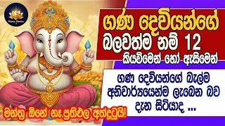 ගණ දෙවියන් සතුටු කරන්න මේ නම් 12 කිිියා ඔයාගේ බලාපොරොත්තුව ගණ දෙවියන්ට කියන්න | විශ්මය අත්විදින්න