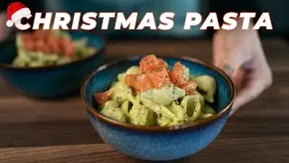 Pasta with Zucchini Sauce and Smoked Salmon | Perfect for Christmas