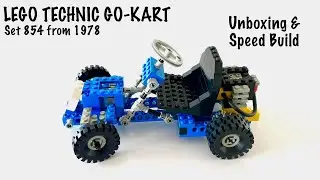 Lego Technic Go-Kart 854 1978 года &mdash; распаковка и скоростная сборка