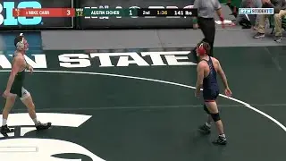 141 LBS: #5 Mike Carr (Illinois) vs. Austin Eicher (Michigan State) | Big Ten Wrestling