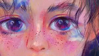겨울꽃소녀 일러스트 [아이패드 프로크리에이트] iPad Precreate drawing