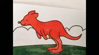 Simple Kangaroo Coloring for Kids#kangaroocoloring #coloringforkids #kidscoloring #easycoloring