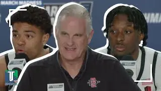 Wayne McKinney III, Nick Boyd & SD State coach Brian Dutcher REACT to their ELIMINATION