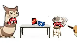 Zigzagoon and Furret Play Uno