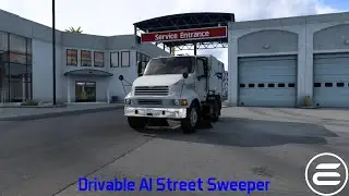 Drivable AI Street Sweeper Mod Review (American Truck Simulator)