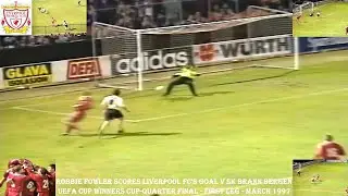 ROBBIE FOWLER GOAL FOR LIVERPOOL FC V SK BRANN BERGEN FC&ndash;UEFA CUP WINNERS CUP QUARTER FINAL 1ST LEG
