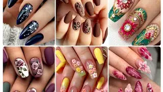 Beautiful Nail Art Design Very Trendy and Attractive/Latest Floral Design Nail Ideas Compilation
