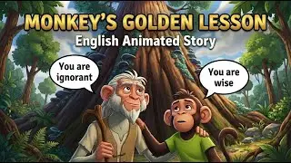 Monkey's Golden Lesson | English Animated Story | Read-Aloud Moral Story with Subtitles