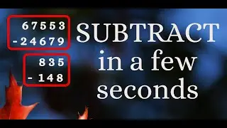 DO SUBTRACTION QUICKLY. SUBTRACT LARGE NUMBERS in a few seconds - #Olympiads #IMO - Amazing Maths