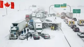 Blizzard Chaos in Calgary, Canada: Deadly Snowstorm Shuts Highways,100 Car Crash, Flights Canceled