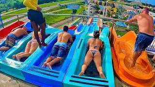 Multi Lane Race Water Slide at Wet'n Wild S&atilde;o Paulo, Brazil